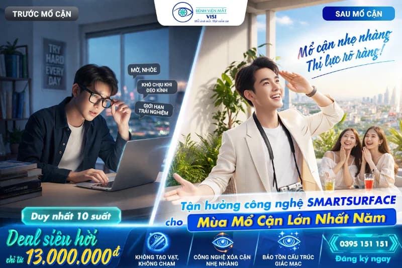  TRẢI NGHIỆM MÙA XÓA CẬN LỚN NHẤT NĂM TẠI BỆNH VIỆN MẮT VISI 